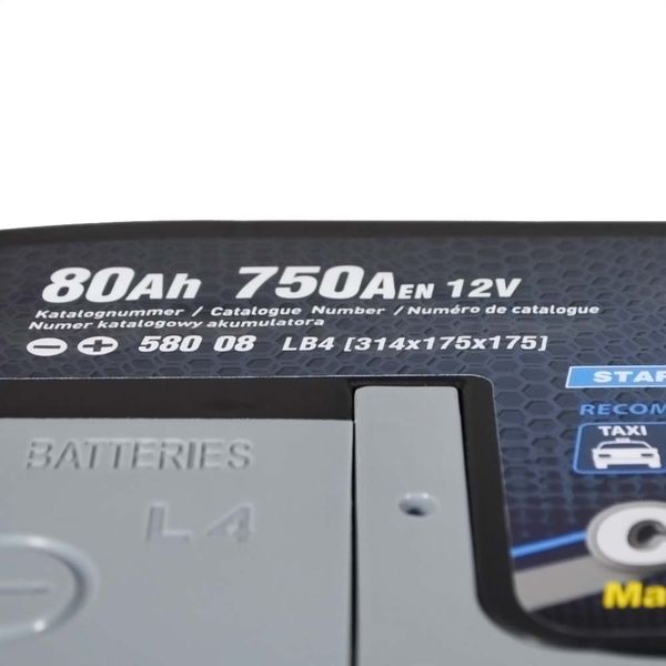 Автомобільний акумулятор ZAP Carbon Start Stop 80Аh 750А R+ (правий +) 564958888287 фото