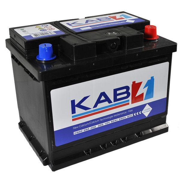 Автомобільний акумулятор KAB Blue SMF (L2) 62Ah 550A R+ 566125885293 фото