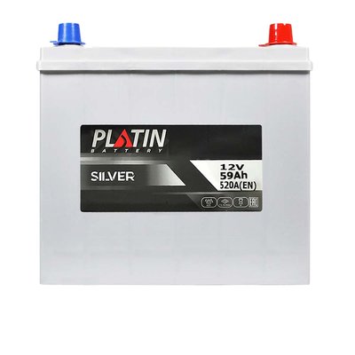 Автомобільний акумулятор PLATIN Silver Asia 59Ah 520A R+ (правий +) SMF 564958891324 фото