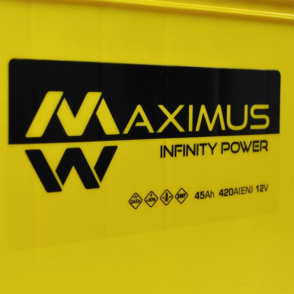Автомобільний акумулятор MAXIMUS Asia smf (NS40) 45Ah 420A R+ т.к. 566125884341 фото