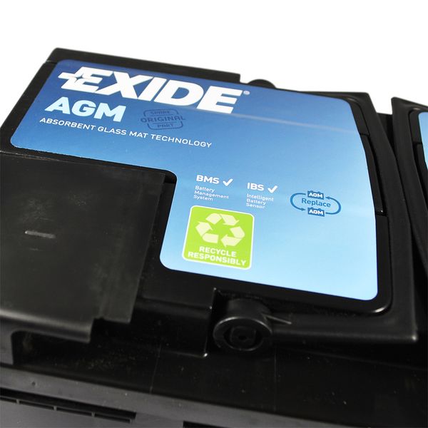 Автомобільний акумулятор EXIDE Start-Stop AGM 80Аh 800A R+ (правий +) EK800 564958894695 фото