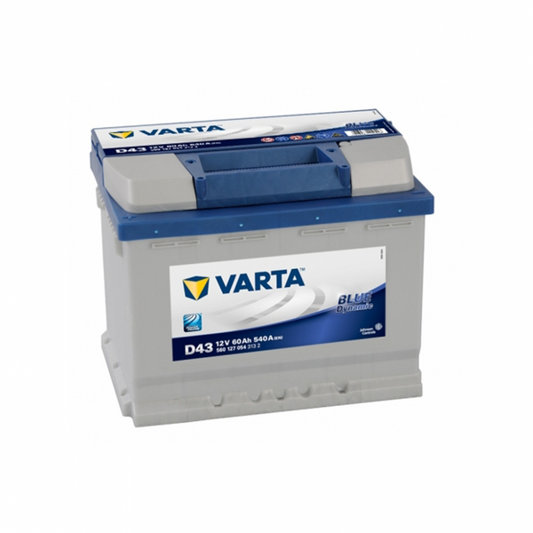 Автомобільний акумулятор VARTA Blue Dynamic 60Ah 540A L+ (лівий +) D43 564958891355 фото