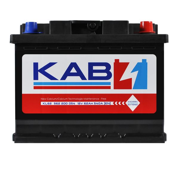 Автомобільний акумулятор KAB Red SMF (L2) 62Ah 540A R+ 566125885292 фото