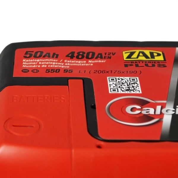 Автомобільний акумулятор ZAP Plus 50Ah 480A R+ (правий +) L1 (550 95) 564958894597 фото