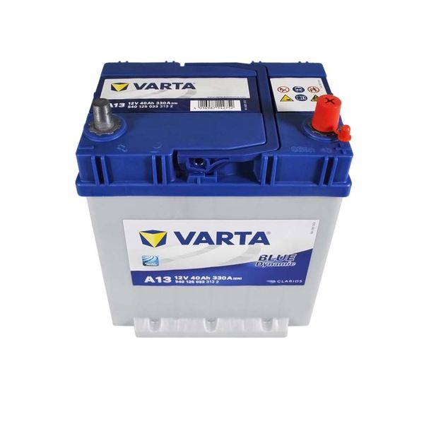 Автомобільний акумулятор VARTA Blue Dynamic Asia 40Ah 330A R+ (правий +) A13 564958891363 фото