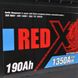 Автомобільний акумулятор RED X (690 13) (D5) 190Ah 1350A L+ 566125886214 фото 2