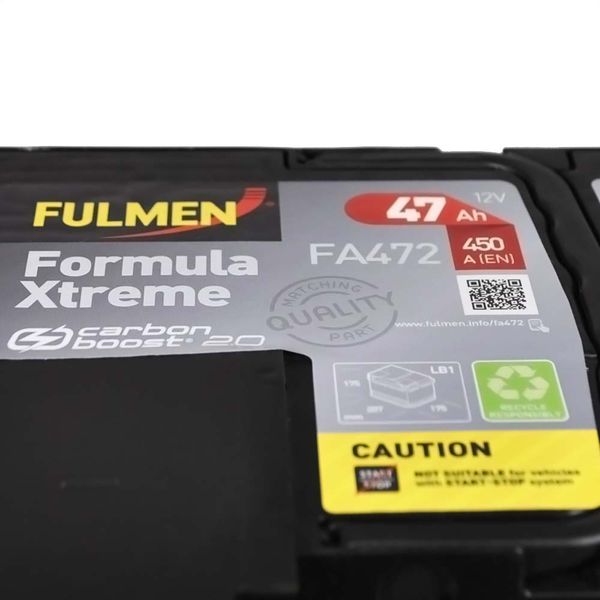 Автомобільний акумулятор Formula Xtreme 47Ah 450A R+ (правий +) 564958886015 фото