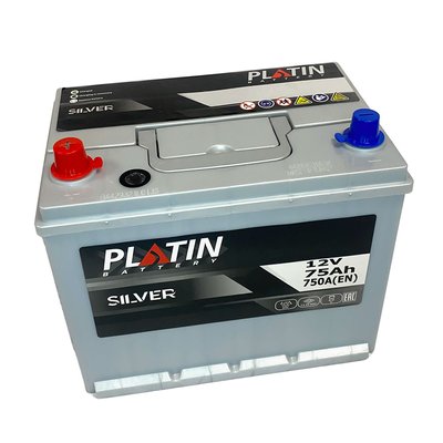 Автомобільний акумулятор PLATIN Silver Asia 75Ah 750A L+(лівий+) н.к. SMF N50 564958892345 фото
