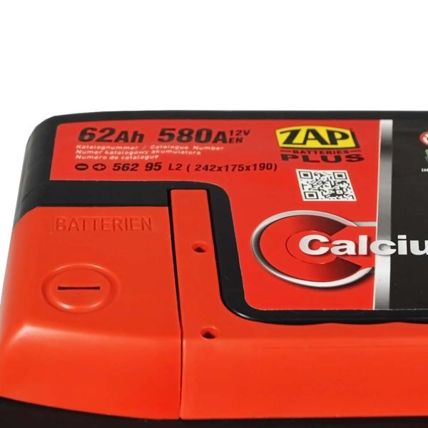 Автомобільний акумулятор ZAP Plus 62Ah 580A R+ (правий +) L2 (550 95) 564958894622 фото
