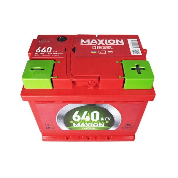 Автомобільний акумулятор MAXION Diesel 68Ah 640A R+ (правий +) MF L2 564958892552 фото