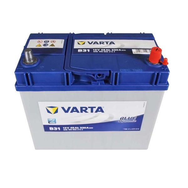 Автомобільний акумулятор VARTA Blue Dynamic Asia 45Ah 330A R+ (правий +) B31 тонка клема 564958891388 фото