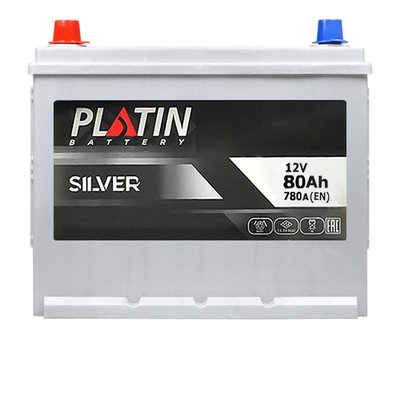 Автомобільний акумулятор PLATIN Silver Asia 80Ah 780A L+ (лівий +) SMF N50 н.к. 566125882980 фото