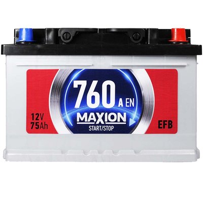 Автомобільний акумулятор MAXION EFB 75Ah 760A R+ (правий +) SMF L3B 564958892543 фото