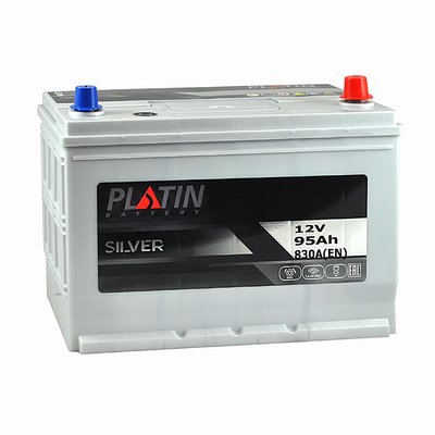 Автомобільний акумулятор PLATIN Silver Asia 95Ah 830A R+ (правий +) SMF 564958891293 фото