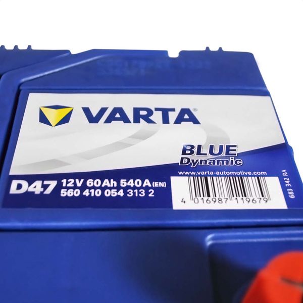 Автомобільний акумулятор VARTA Blue Dynamic Asia 60Ah 540A R+ (правий +) D47 564958891357 фото
