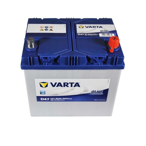 Автомобільний акумулятор VARTA Blue Dynamic Asia 60Ah 540A R+ (правий +) D47 564958891357 фото