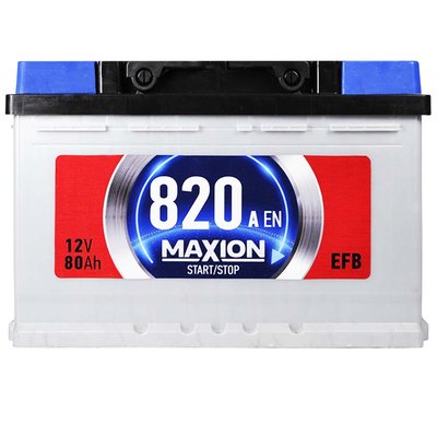 Автомобільний акумулятор MAXION EFB 80Ah 820A R+ (правий +) SMF L3 564958892517 фото
