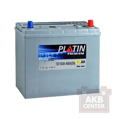 Автомобільний акумулятор PLATIN Premium Asia 55Ah 400A R+ (правий +) SMF 564958890432 фото