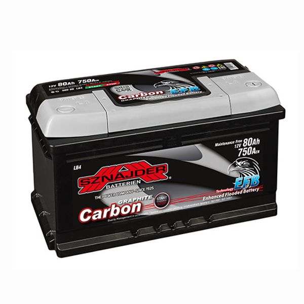 Автомобільний акумулятор SZNAJDER Carbon Start Stop EFB 80Аh 750А R+ (правий +) 580 08 564958887005 фото