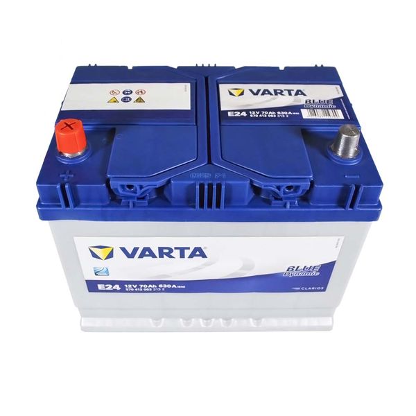 Автомобільний акумулятор VARTA Blue Dynamic Asia 70Ah 630А L+ (лівий +) E24 564958891361 фото