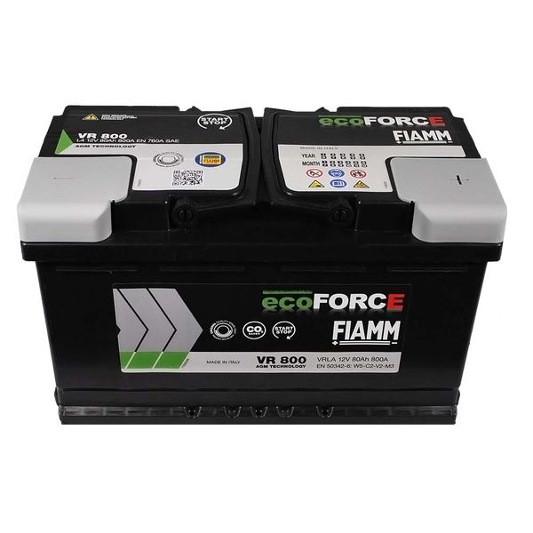 Автомобільний акумулятор FIAMM Ecoforce AGM 80Аh 800А R+ (правий +) 564958885877 фото