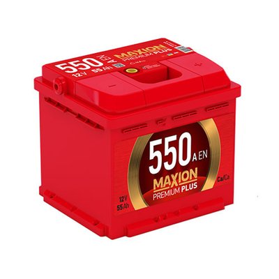 Автомобільний акумулятор MAXION Premium Plus 55Аh 550 R+ (правий +) 564958887989 фото
