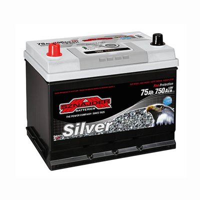 Автомобільний акумулятор SZNAJDER Silver Calcium Asia 75Аh 750А L+ (лівий +) 575 A1 564958887032 фото