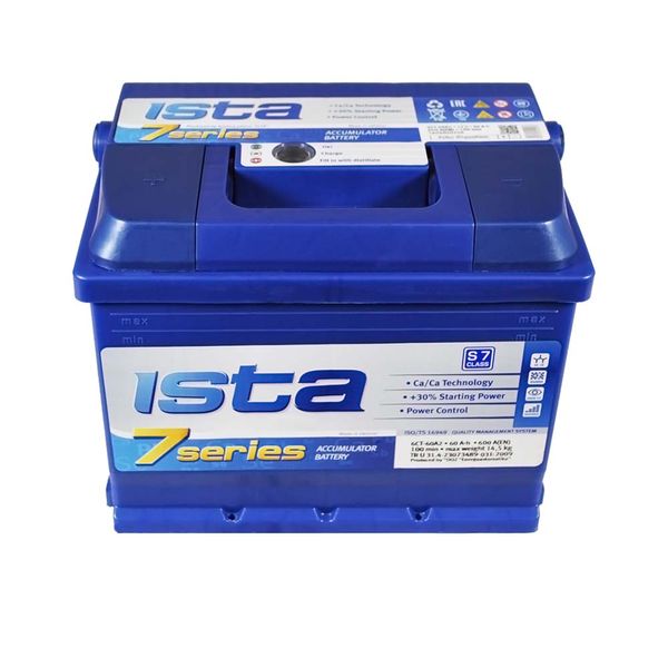 Автомобільний акумулятор ISTA 7 Series 60Ah 600A L+ (лівий +) L2 564958893738 фото
