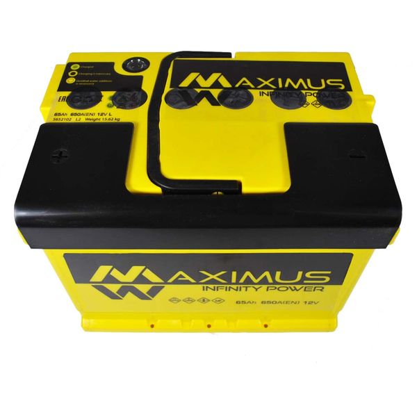 Автомобільний акумулятор MAXIMUS 65Ah 650A L+ (лівий +) MF L2 564958893507 фото