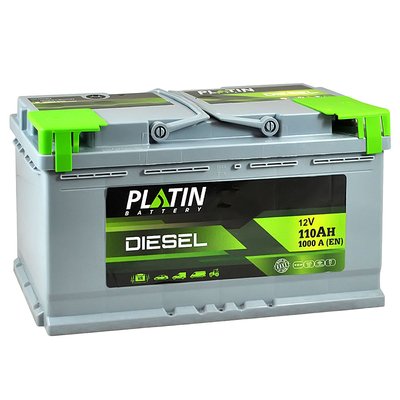 Автомобільний акумулятор PLATIN Silver Disel 110Ah 1000A R+ (правий +) MF 564958891327 фото