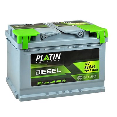 Автомобільний акумулятор PLATIN Silver Disel 88Ah 780A R+ (правий +) MF 564958891326 фото