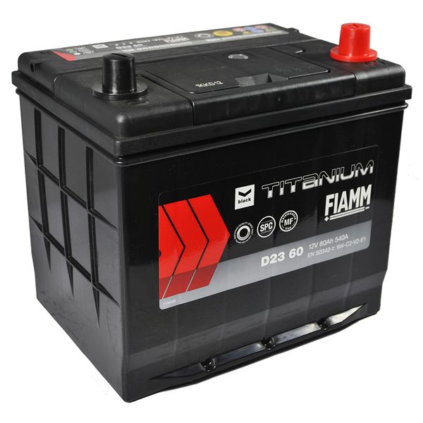 Автомобільний акумулятор FIAMM Titanium Black Asia (D23) 60Аh 540А R+ 566125885389 фото