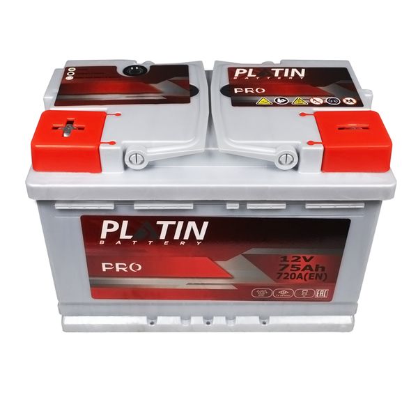 Автомобільний акумулятор PLATIN Pro 75Ah 720A L+ (лівий +) MF (L3) 566125882947 фото