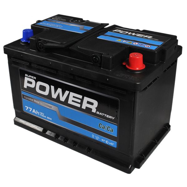 Автомобільний акумулятор POWER MF Black (L3) 77Ah 700A R+ 566125885424 фото