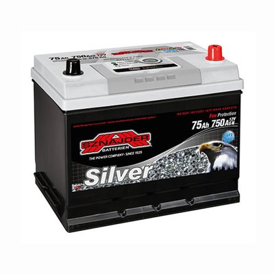 Автомобільний акумулятор SZNAJDER Silver Calcium Asia 75Аh 750А R+ (правий +) 575 A0 564958887008 фото