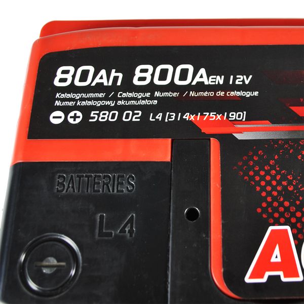 Автомобільний акумулятор ZAP AGM (L4) 80Ah 800A R+ (580 02) 566125885360 фото