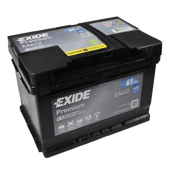 Автомобільний акумулятор EXIDE Premium (EA612) 61Аh 600Ah R+ h=175 566125885191 фото