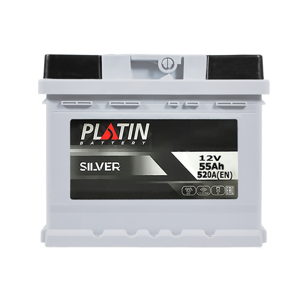 Автомобільний акумулятор PLATIN Silver 55Ah 520A R+ (правий +) MF LB1 564958893501 фото