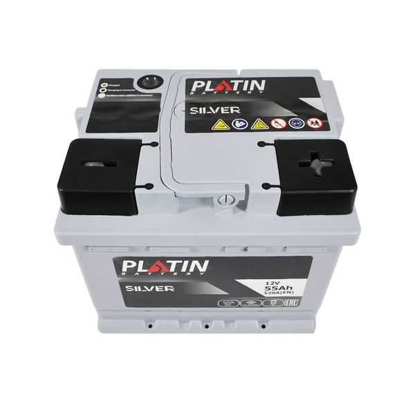 Автомобільний акумулятор PLATIN Silver 55Ah 520A R+ (правий +) MF LB1 564958893501 фото