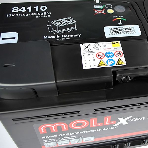 Автомобільний акумулятор MOLL X-Tra Charge (L6) 110Ah 900A R+ (Правий +) 566125883046 фото