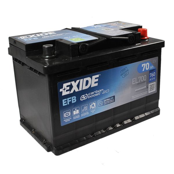 Автомобільний акумулятор EXIDE (EL700) Start-Stop EFB 70Аh 760A R+ 566125885164 фото