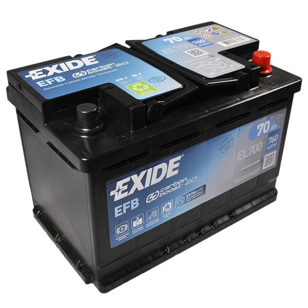 Автомобільний акумулятор EXIDE (EL700) Start-Stop EFB 70Аh 760A R+ 566125885164 фото