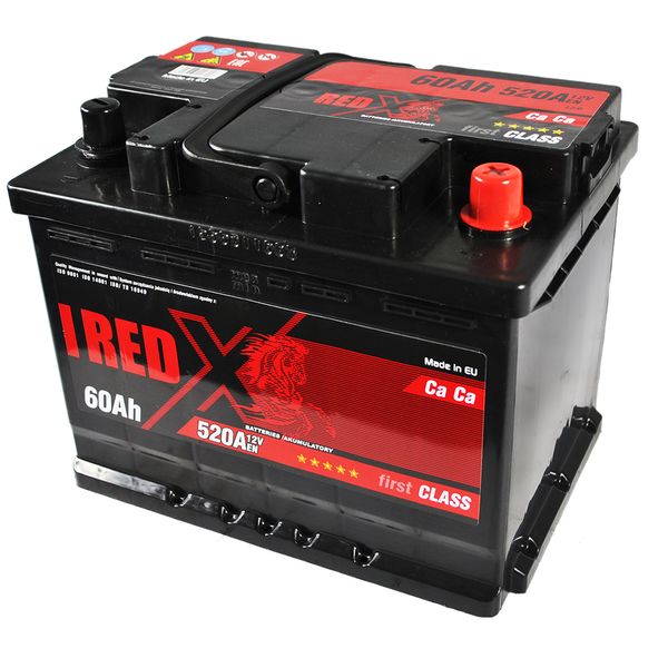 Автомобільний акумулятор RED X (555 80) (L2) 60Ah 520A R+ 566125885259 фото