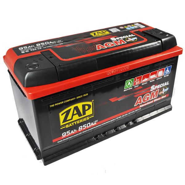 Автомобільний акумулятор ZAP AGM (L5) 95Ah 850A R+ (595 02) 566125885358 фото