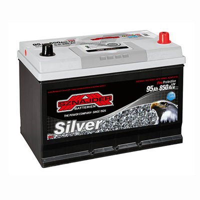 Автомобільний акумулятор SZNAJDER Silver Calcium Asia 95Аh 850А R+ (правий +) 595 A0 564958887033 фото
