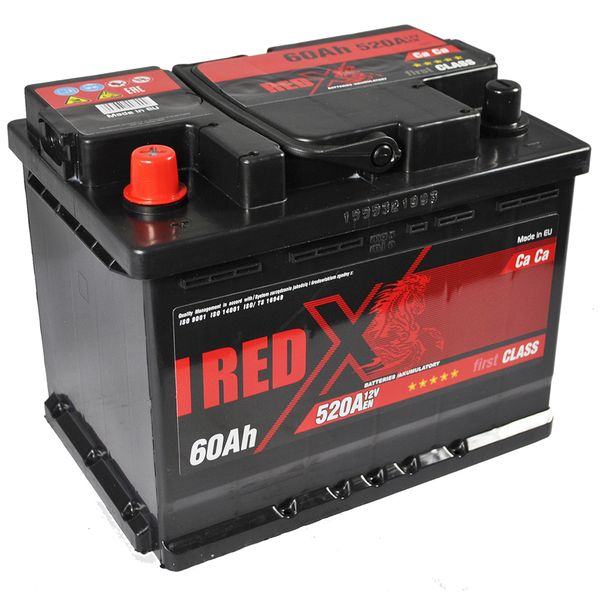 Автомобільний акумулятор RED X (555 81) (L2) 60Ah 520A L+ 566125885431 фото