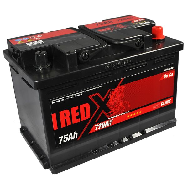 Автомобільний акумулятор RED X (570 80) (L3) 75Ah 720A R+ 566125885260 фото