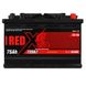 Автомобільний акумулятор RED X (570 80) (L3) 75Ah 720A R+ 566125885260 фото 1