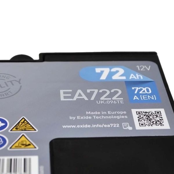 Автомобільний акумулятор EXIDE Premium 72Аh 720Ah R+ (правий +) EA722 564958894727 фото