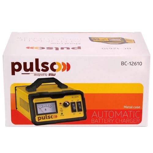 Зарядний пристрій PULSO BC-12610 6-12V/0-10A/5-120AHR/LED-Ампер./Iмпульсний 54799 фото